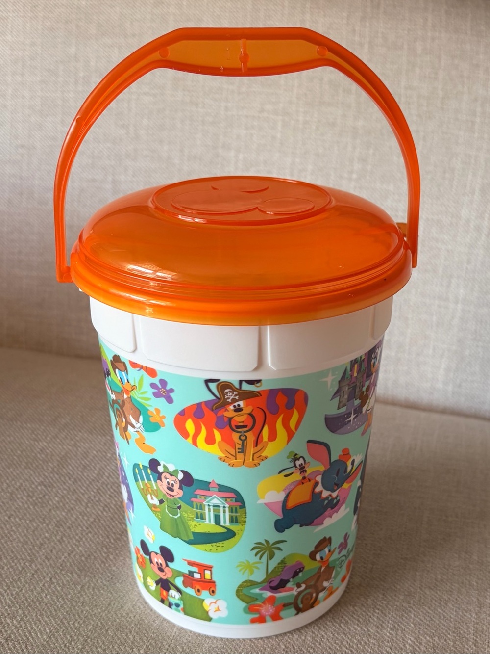 Disney Parks Retro Attractions Popcorn Bucket Souvenir Mickey & Friends